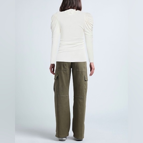 ISABEL MARANT Jen Top Ruched Puff Sleeve Blouse Size 42 NEW - Picture 8 of 16